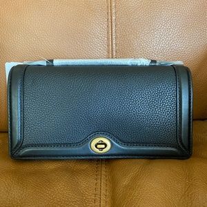 ❌Sold❌ COACH Pebble Leather Riley Chain Clutch in Black